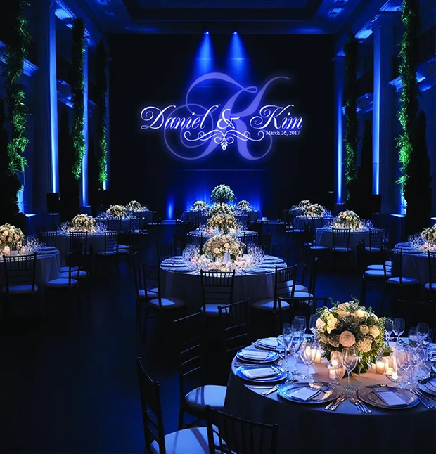 Gobo projector lights: add unique charm to wedding decoration