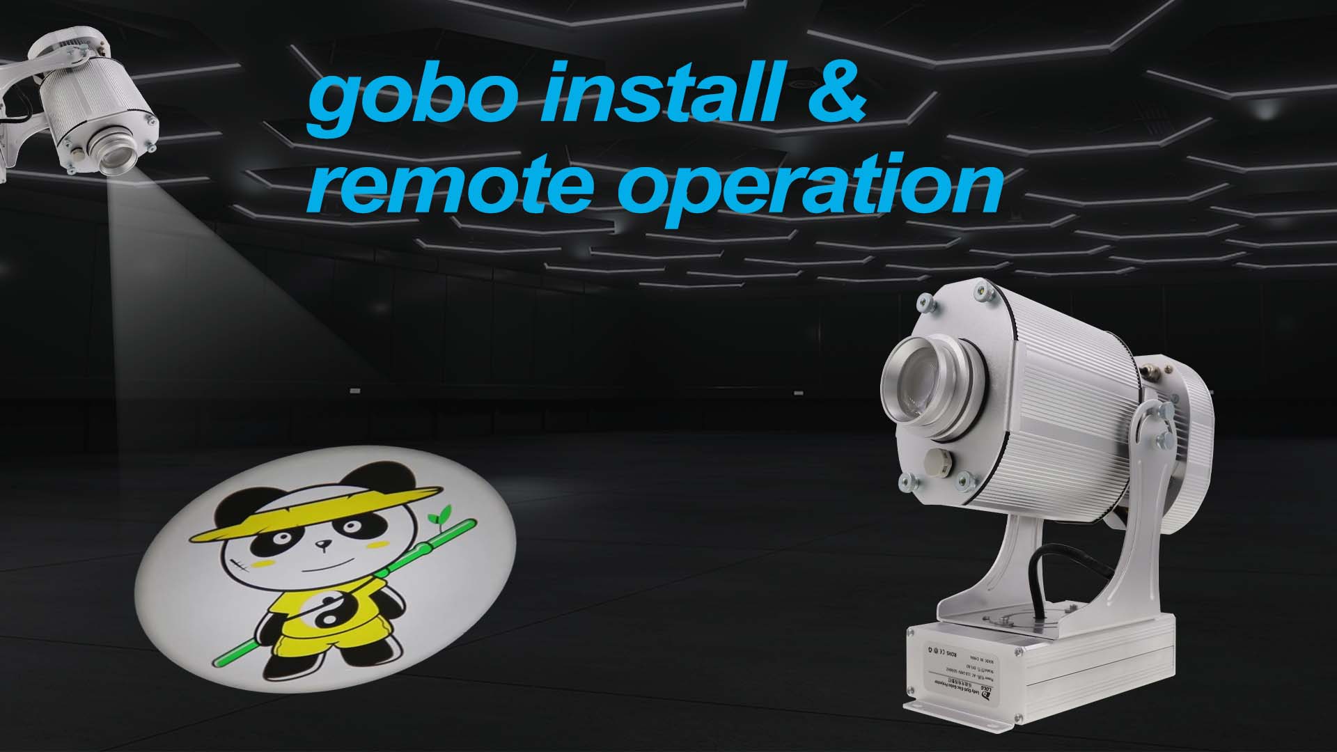 LD-80R-IP Projector gobo install & remote operation