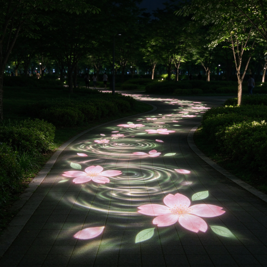 Decorative Gobo Projector Lights for Public Park in South Korea